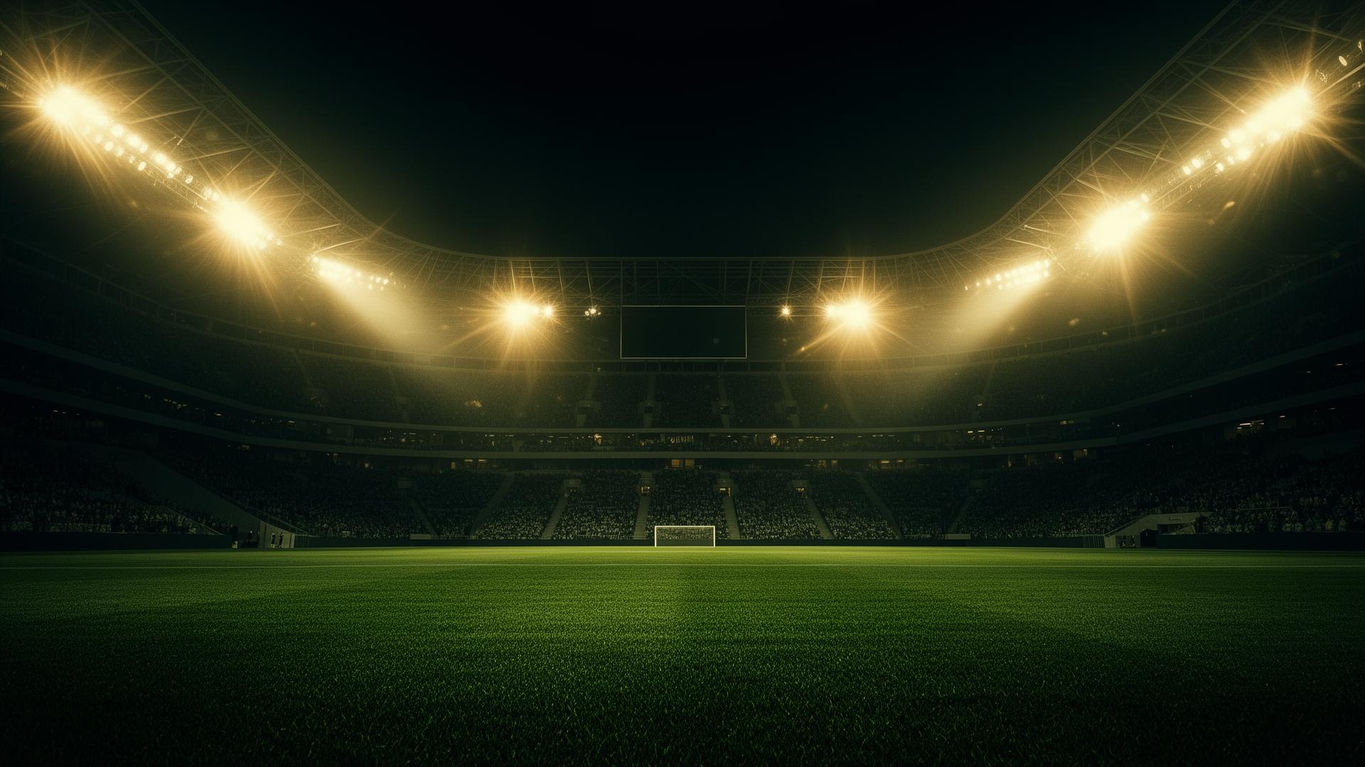 Estádio iluminado